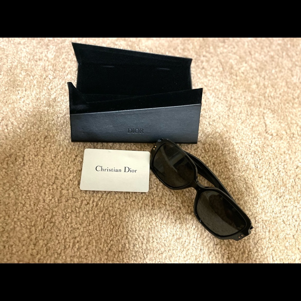 Christian Dior Black Sunglasses W/ Hint Of Gold